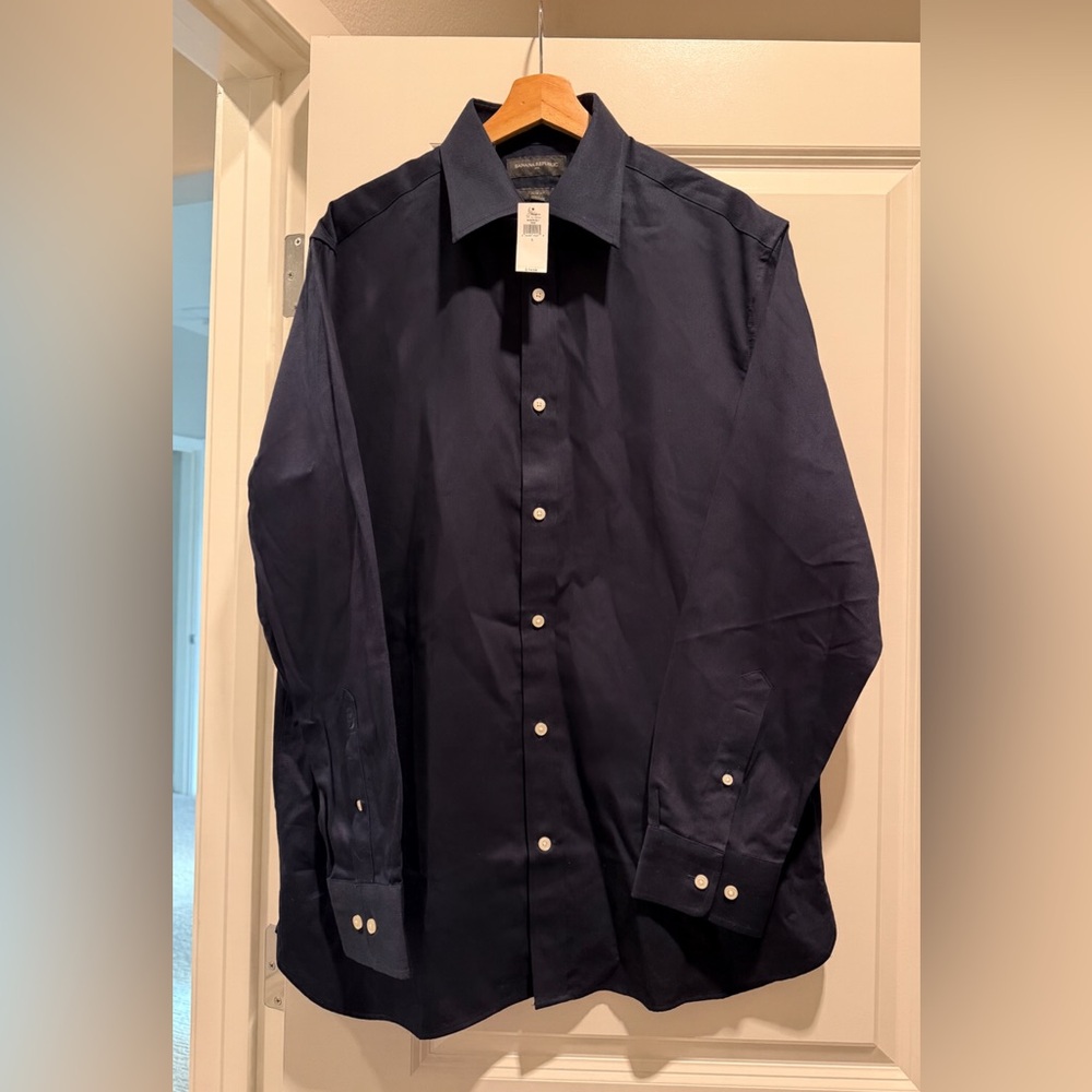 Banana Republic Dark Blue Dress Shirt